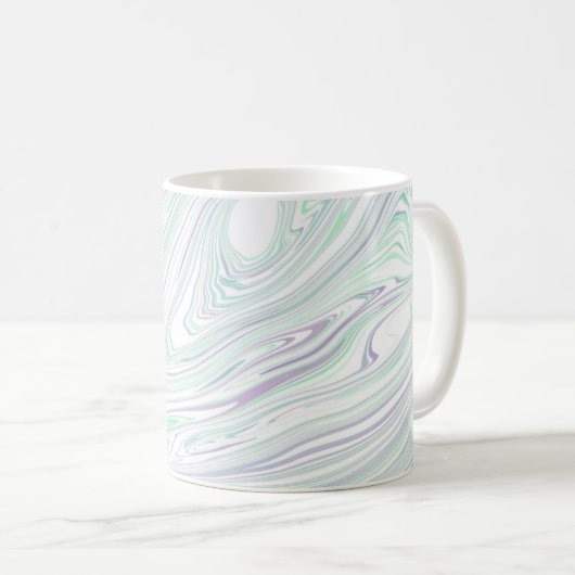 Marmorblau Lila grün Kaffeetasse (VorderseiteRechts)