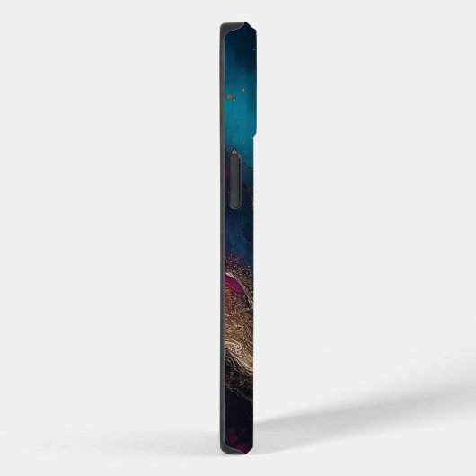 Marmorblau schwarz Case-Mate iPhone hülle (Rückseite / Rechts)