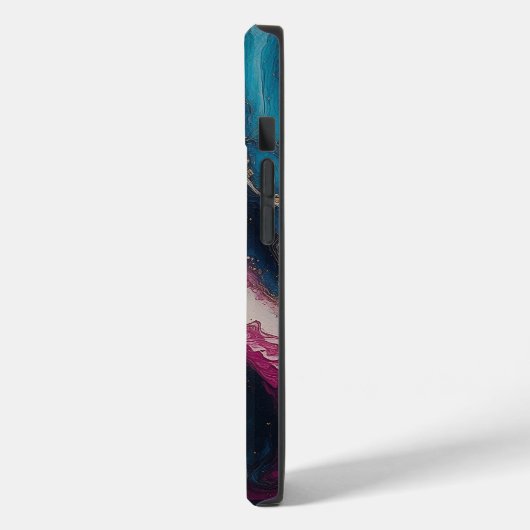 Marmorblau schwarz Case-Mate iPhone hülle (Rückseite / Links)