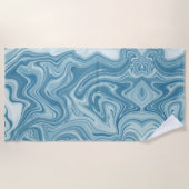 Marmorblau Strandtuch (Vorderseite)