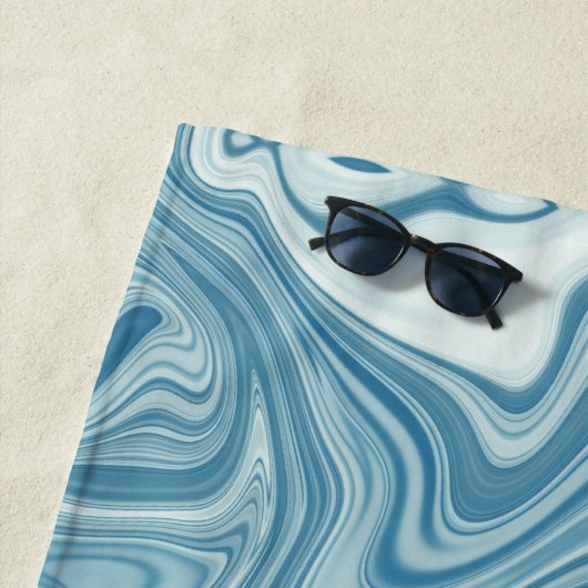 Marmorblau Strandtuch (Beispiel)