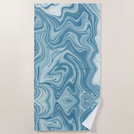 Marmorblau Strandtuch (Vorderseite)