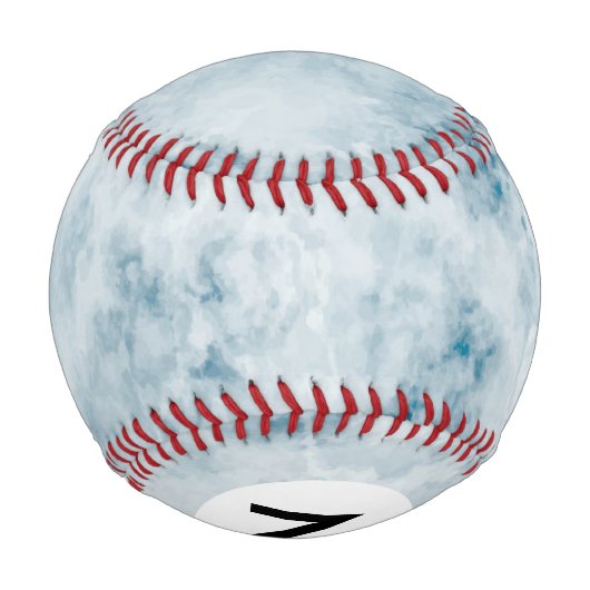 Marmorblau Textur Hintergrund Baseball (Rückseite)