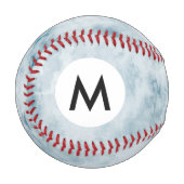 Marmorblau Textur Hintergrund Baseball (Vorderseite Links)