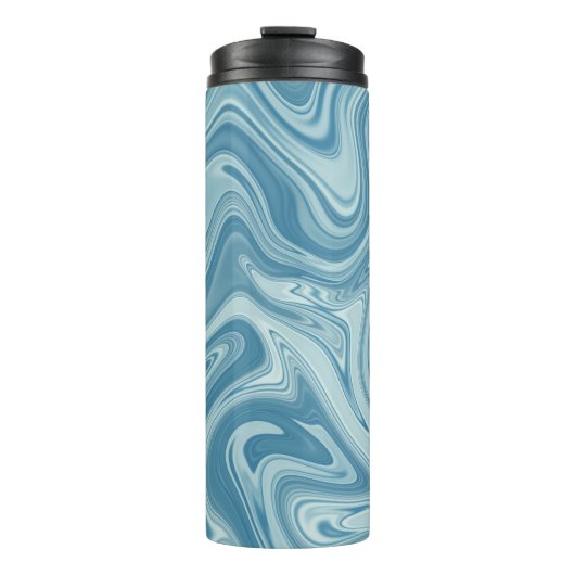 Marmorblau Thermosbecher (Vorderseite)