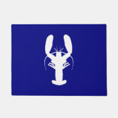 Marmorblau-weiße Küstendekor Fußmatte (Vorderseite)