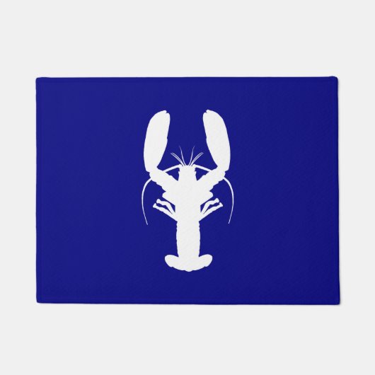 Marmorblau-weiße Küstendekor Fußmatte (Vorderseite)