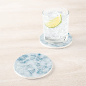 Marmorblauer Hintergrund Getränkeuntersetzer (Seite)