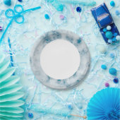 Marmorblauer Hintergrund Pappteller (Party)
