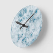 Marmorblauer Hintergrund Runde Wanduhr (Winkel)