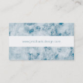 Marmorblauer Hintergrund Visitenkarte (Rückseite)