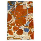 Marmorblaues Rot-Creme-Gelb des Mittlere Geschenktüte (Rückseite)