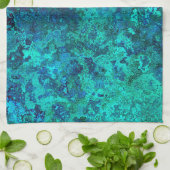 Marmorboden blau und türkisblau geschirrtuch (Gefaltet)