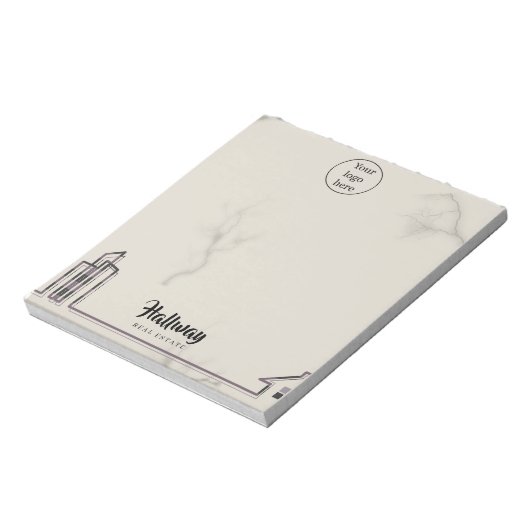 Marmorboden Gebäude und Häuser Real Anwesen Notizblock (Rotiert)