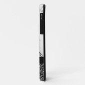 Marmorboden und schwarzer Glitzer Case-Mate iPhone Hülle (Hinten/Links)