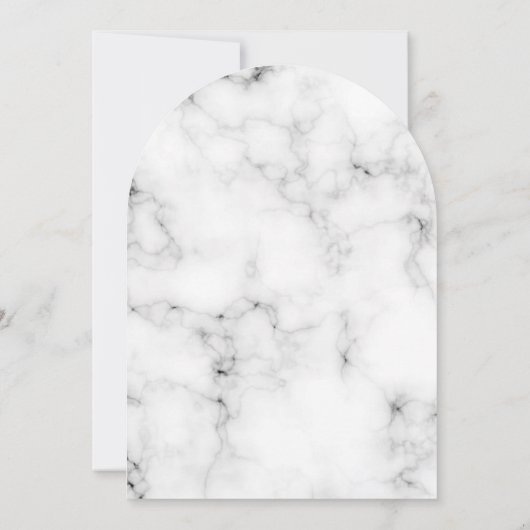 Marmorbogengold-Taufe Einladung (Rückseite)