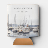 Marmorboote an der Küste bei Hochzeit im Hafen Sea Dosenkühler (Rückseite)