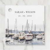 Marmorboote an der Küste bei Hochzeit im Hafen Sea Geschenkanhänger (Vorderseite)