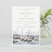 Marmorboote an der Küste zum Jubiläum der Seascape Einladung (Stehend Vorderseite)