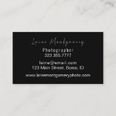 Marmorbraun und schwarz mit Gold Visitenkarte (Rückseite)