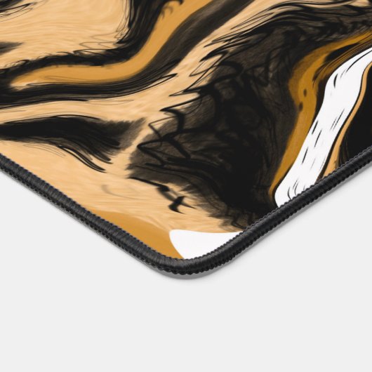 Marmorbraun und schwarzer Leopard Schreibtischunterlage (Ecke)
