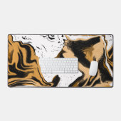 Marmorbraun und schwarzer Leopard Schreibtischunterlage (Tastatur & Maus)