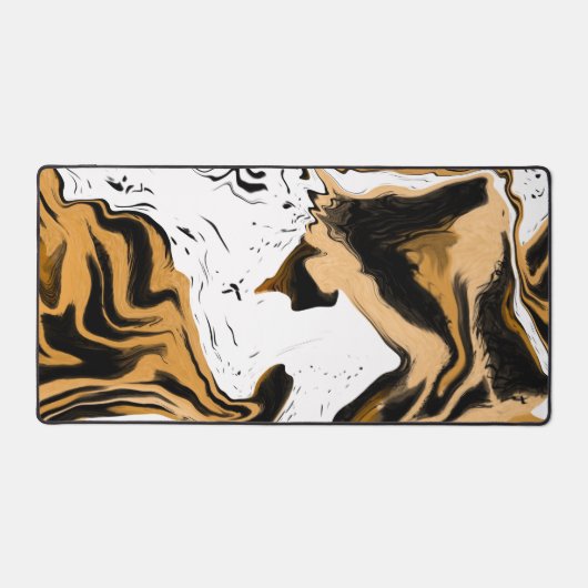 Marmorbraun und schwarzer Leopard Schreibtischunterlage (Vorderseite)