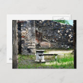 Marmorbrunnen und -bank postkarte (Vorne/Hinten)