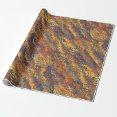 Marmorbuch Endpaper Yellow Orange Blue Violet Geschenkpapier (Ungerollt)