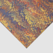 Marmorbuch Endpaper Yellow Orange Blue Violet Seidenpapier (Ausschnitt)