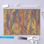 Marmorbuch Endpaper Yellow Orange Blue Violet Seidenpapier (Handwerk)