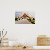 Marmorbuddhistischer Tempel des Goldes mit Frieden Poster (Küche)