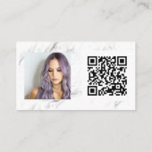 Marmorbürste Haarböschmittel Foto Logo qr Visitenkarte (Rückseite)