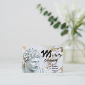 Marmorbüste auf Marmor und Gold Visitenkarte (Stehend Vorderseite)