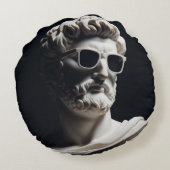 Marmorbüste Rundes Kissen (Rückseite)