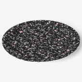 Marmorchips, Marmor, modern Pappteller (Schrägansicht)