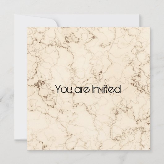 Marmorcreme-Babydusche Einladung (Vorderseite)