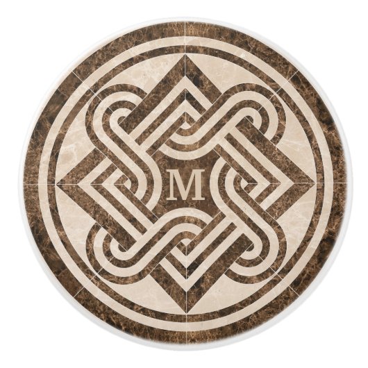 Marmordekor Keramikknauf (Vorderseite)