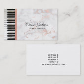 Marmordekor Klavierlehrer Visitenkarte (Vorne/Hinten)