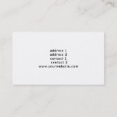 Marmordekor Klavierlehrer Visitenkarte (Rückseite)