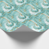 Marmordekor, künstlerische abstrakte Farbe Geschenkpapier (Ecke)