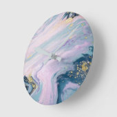 Marmordesign an der Rundwand Runde Wanduhr (Winkel)