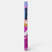 Marmordesign aus rosa Glitzer Case-Mate iPhone Hülle (Hinten/Links)