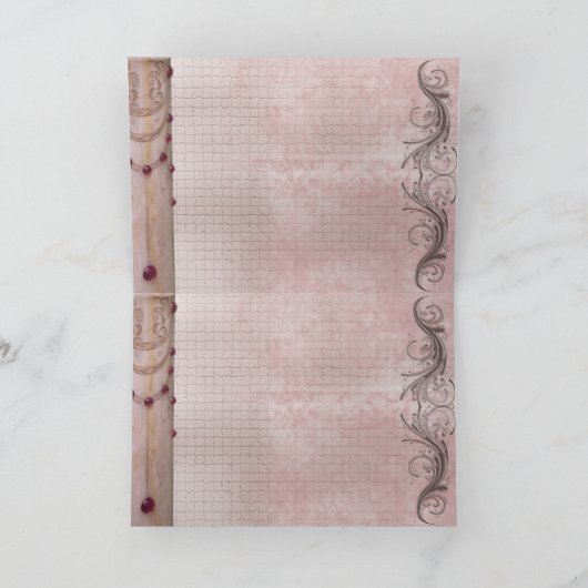 Marmordesign Bat Mitzvah - Maßgeschneidert Karte (Innenseite)