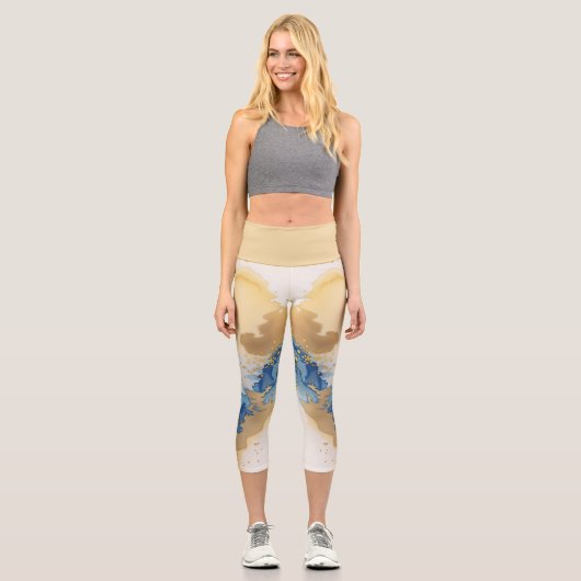 Marmordesign Capri Leggings (Vorderseite)