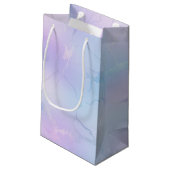 Marmordesign-Geschenktasche Kleine Geschenktüte (Rückseite Schrägansicht)