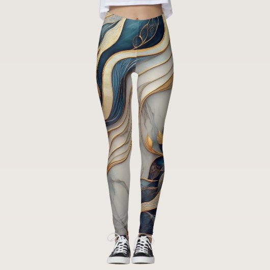 Marmordesign Leggings (Vorderseite)