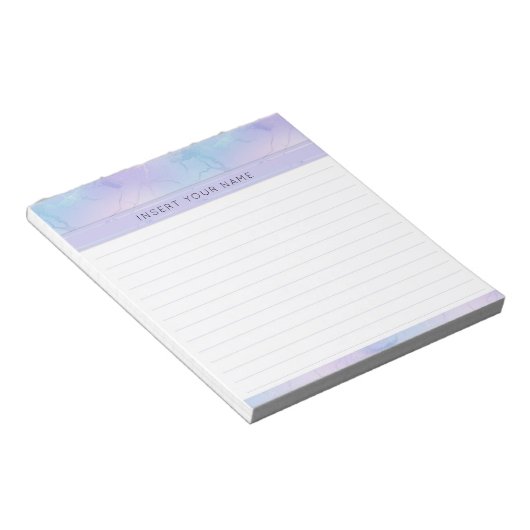 Marmordesign Personalisiert Notepad 5.5" x 6" Notizblock (angewinkelt)