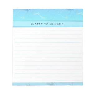 Marmordesign Personalisiert Notepad 5.5" x 6" Notizblock