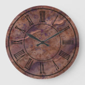 Marmordruckbügel Rustikale Wandklemme Große Wanduhr (Vorderseite)